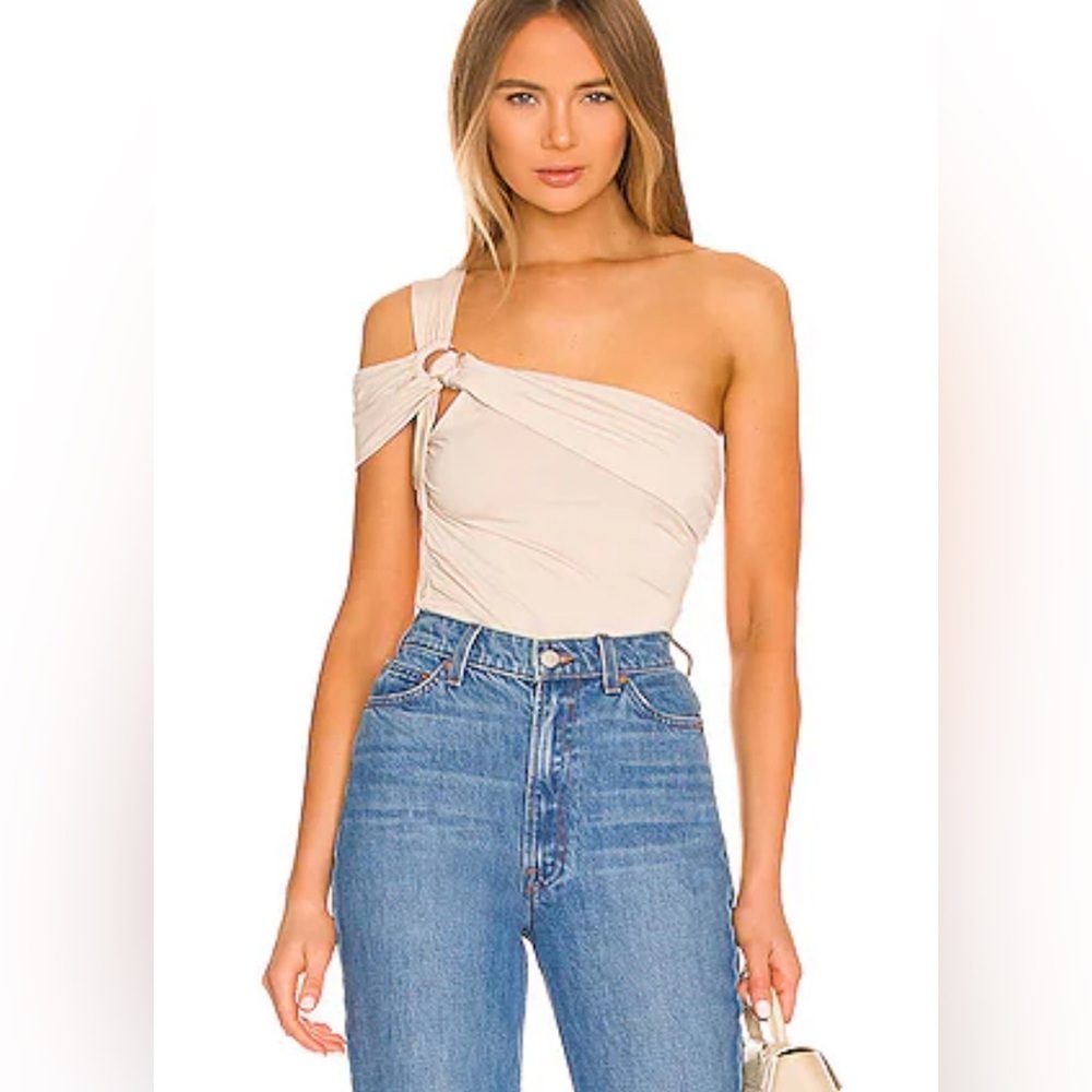 Elegant Cream One-Shoulder Top